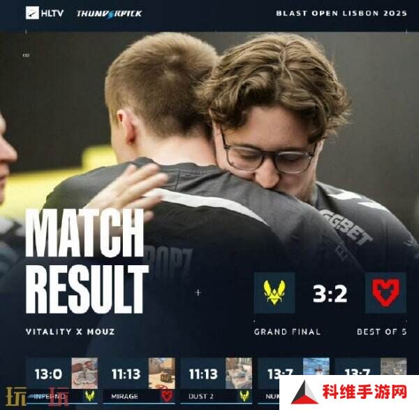CS2 BLAST里斯本公开赛结束！Vitality取得三连冠！
