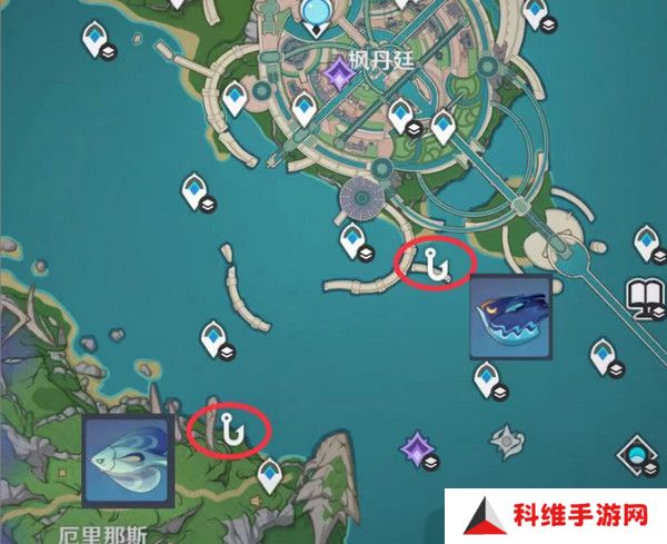 原神灰河渡手钓鱼地点分布图 灰河渡手精炼材料钓鱼点位攻略[多图]图片9