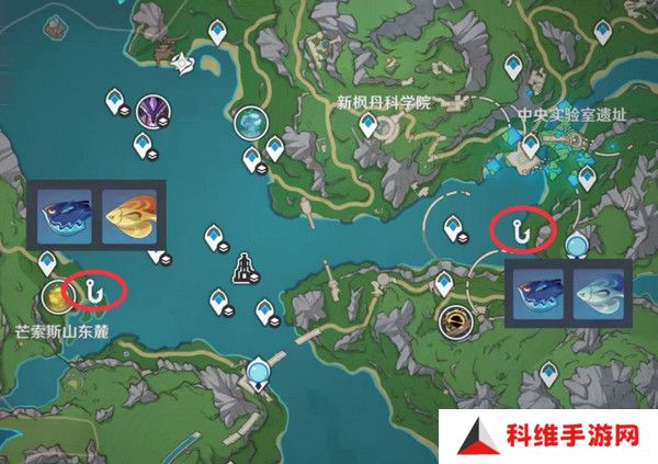 原神灰河渡手钓鱼地点分布图 灰河渡手精炼材料钓鱼点位攻略[多图]图片8