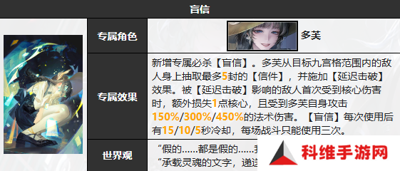 无期迷途多芙技能攻略 多芙如何搭配技能[多图]图片3
